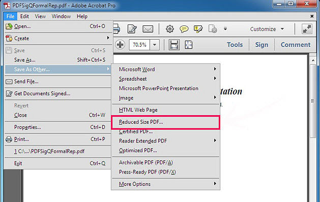 how to compress pdf file size