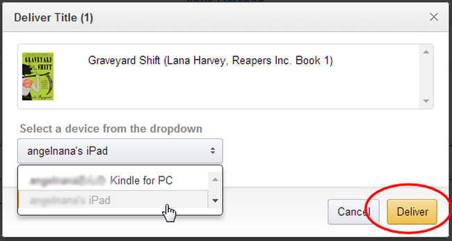 diliver to another kindle