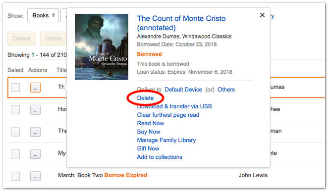 amazon kindle transfer books to another account