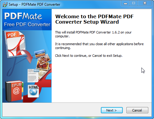 PDFMate PDF Converter Setup Wizard