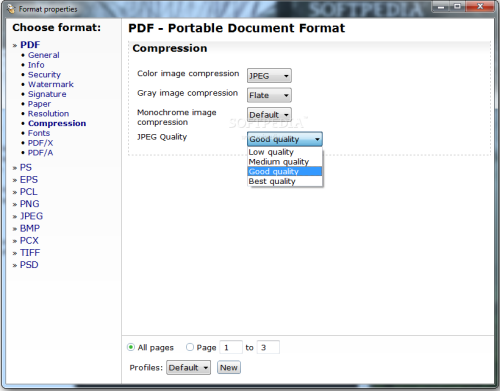 Compress file with PDF24 PDF Creator