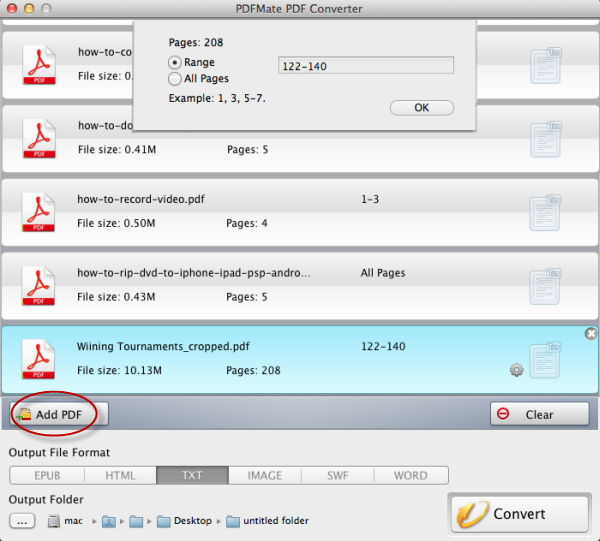 how to change to pdf on mac