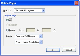 how to rotate pdf pages and save